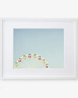 Print of the Santa Monica pier ferris wheel in a white frame