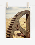 Rustic Industrial Wall Art, 'Giant Rusty Cog'