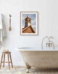 Rustic Farmnouse Wall Art, 'Old Church Tower'