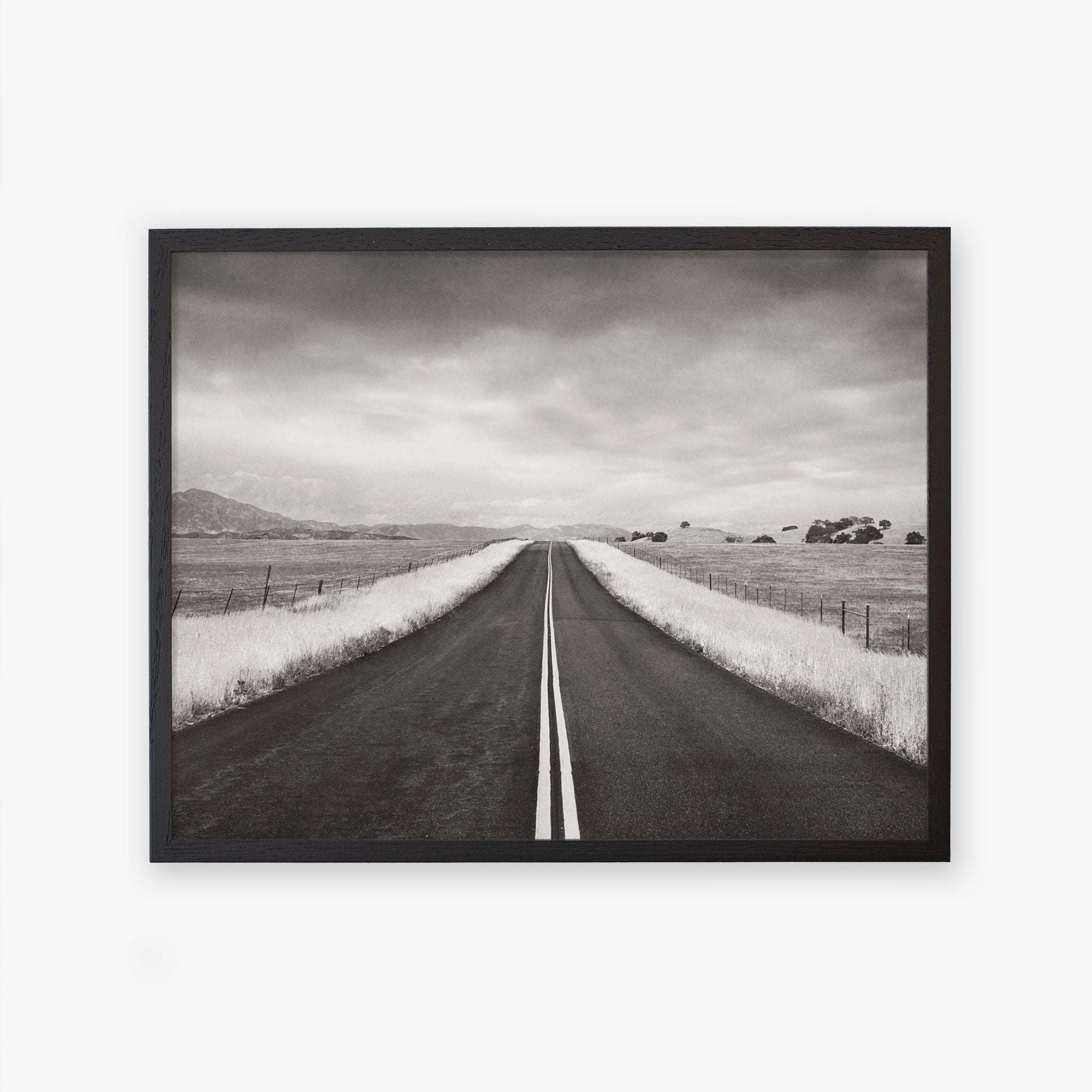 Black and White Rural Landscape Art, &#39;American Road Trip&#39; by Offley Green, printed on archival photographic paper.