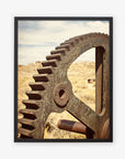 Rustic Industrial Wall Art, 'Giant Rusty Cog'