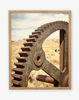 Rustic Industrial Wall Art, 'Giant Rusty Cog'